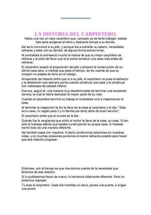 LA HISTORIA DEL CARPINTERO