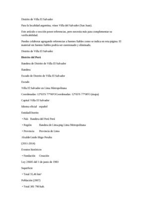 historia de villa el salvador