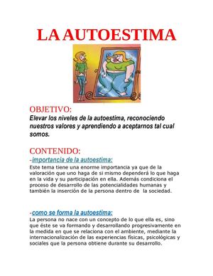 LA AUTOESTIMA