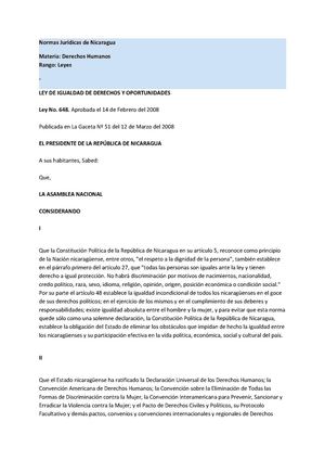 Ley de igualdad de derechos y oportunidades