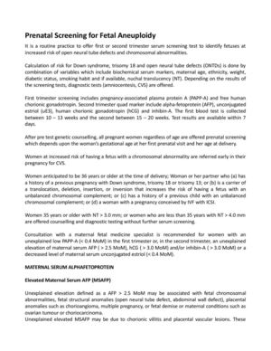 Prenatal Screening for Fetal Aneuploidy