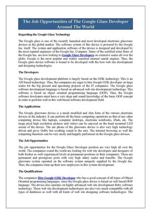 Google Glass Developers