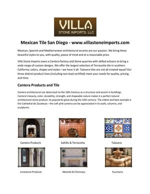 Mexican Tile San Diego