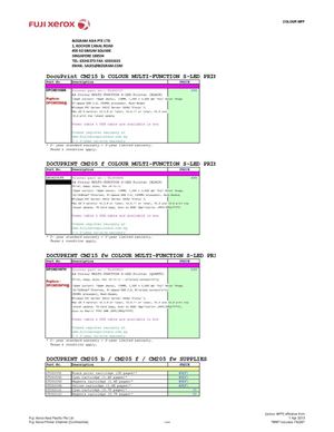 FUJI XEROX COLOUR MULTIFUNCTION PRINTER