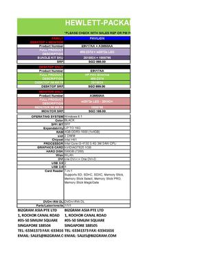 HP PAVILION ENVY DESKTOPS