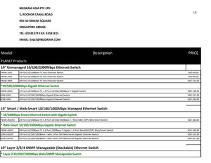 PLANET NETWORKING POE ETC