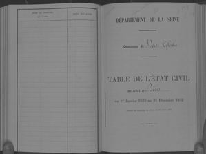 Table décennale des décès 1923-1932