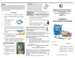 Triptico, Comercio Electronico.