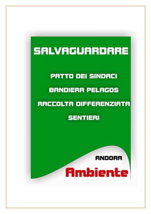 Andora, bilancio di fine mandato 2009 - 2014 - sezione 6
