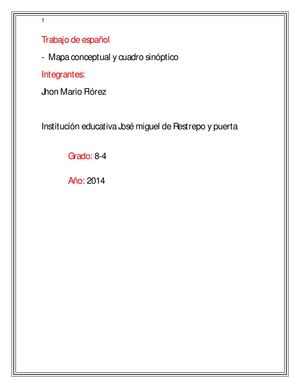 mapa conceptual y cuadro sinoptico