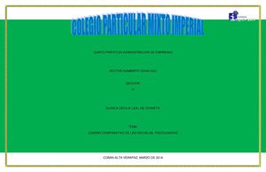 Cuadro comparativo de las escuelas Psicologicas