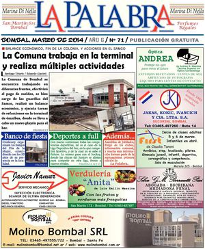 La Palabra de Bombal Nº 71 (Marzo de 2014)