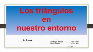 Los triángulos en nuestro entorno