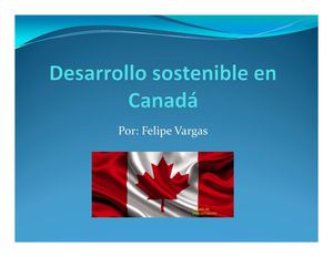Album del desarrollo sostenible en Canada