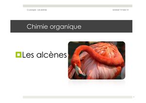 diaporama du chapitre : les alcènes / PSI