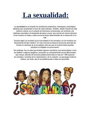 La Sexualidad