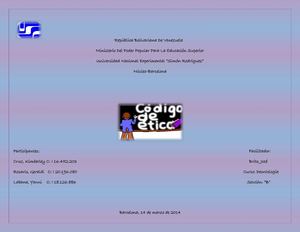 código de ética docente, constitución de 1999 y programa plan de la patria