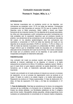 contusión muscular - muslo