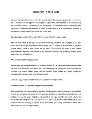 Calaméo - Liposuction - A Short Guide