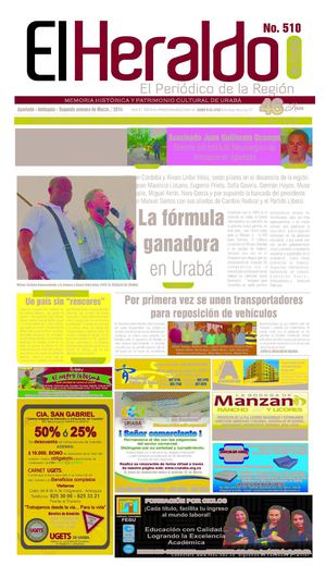 EL HERALDO DE URABA SEGUNDA SEMANA DE MARZO EDICION 510