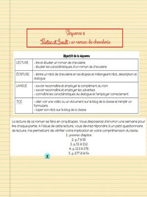 Cahier numérique - Tristan et Iseult
