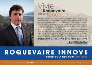 Municipales 2014 Roquevaire innove programme et trombinoscope