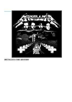 METALLICA THE HISTORY