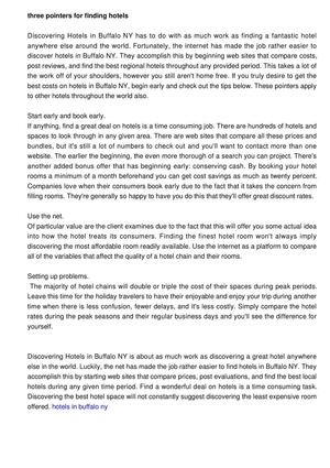 Three Recommendations for Finding Hotels in Buffalo NY
