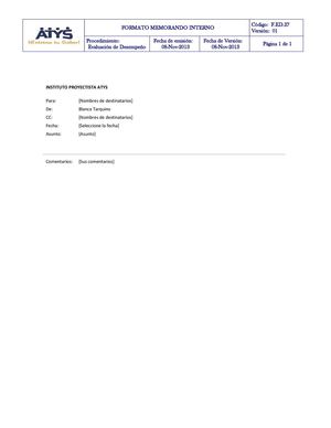 F.ED.27 Formato Memorando Interno