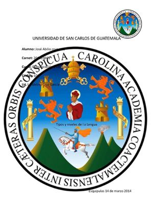 Comunicacion y Lenguaje USAC