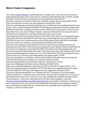 Direct Sales Companies