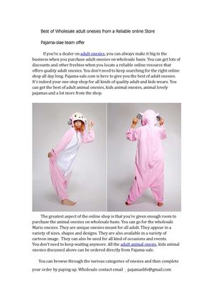 Best of Wholesale adult onesies from pajama-sale