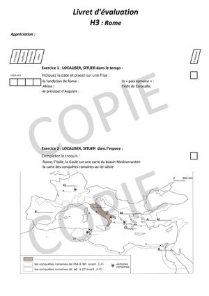 6° - Livret d'évaluation - Rome