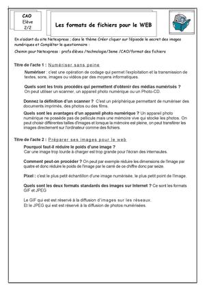 Questionnaire "format des fichiers"