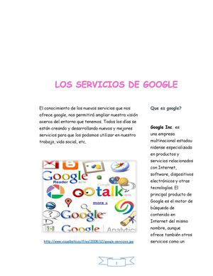 los servicios de google