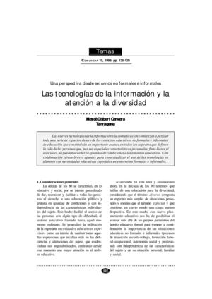 Artículo las TICS y la atención a la diversidad