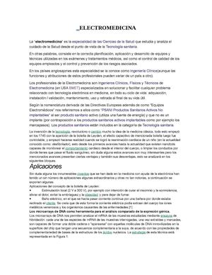ELECTRONICA Y MEDICINA