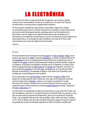 Historia De La Electrónica 