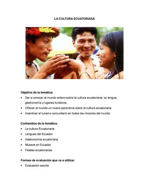 CULTURA DEL ECUADOR