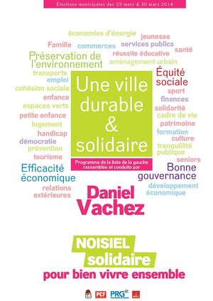 Programme : les engagements pour les 6 prochaines années de la liste Noisiel Solidaire