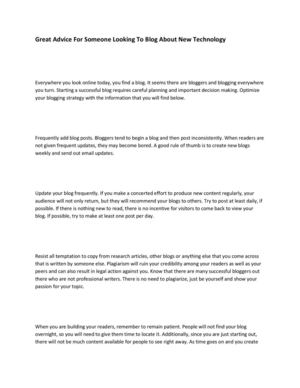 Starting a Blog Tips