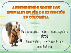 Los animales en via de extincion