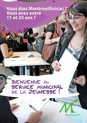 Brochure de présentation du service municipal de la jeunesse (SMJ) de Montreuil
