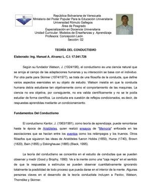 Teoria del Conductismo