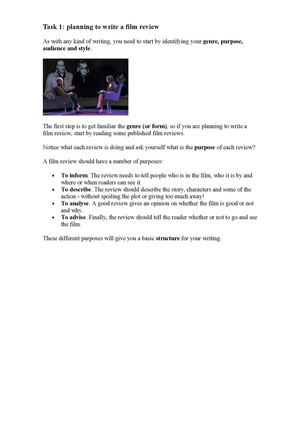 How to do a film review