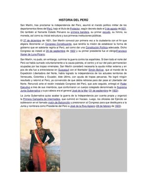 HISTORIA DEL PERÚ