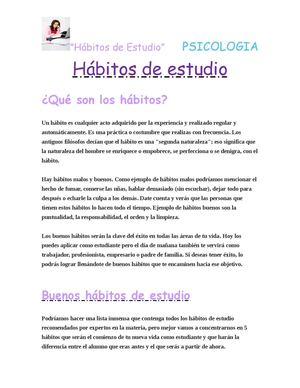 Habitos de estudio