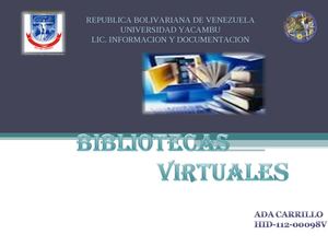 Bibliotecas Virtuales