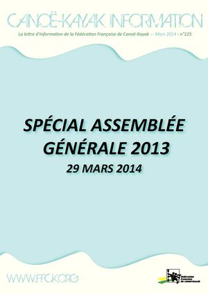 FFCK : CKI spécial Assemblée Générale 2013