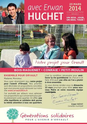 Nos propositions pour tous les quartiers d'Orvault / Erwan Huchet - Générations solidaires